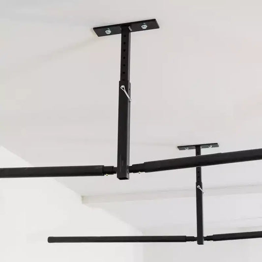Support de rangement de plafond réglable pour SUP et planches de surf, double, supporte 68 kg, acier thermolaqué