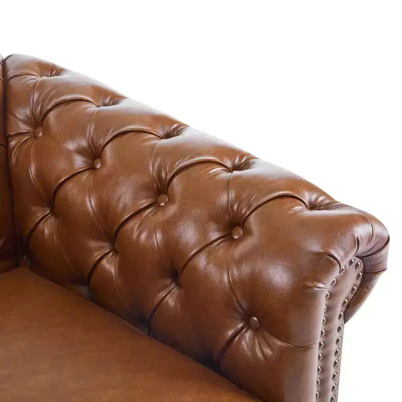 Fauteuil Club Pivotant Capitonnée avec Accoudoirs Ronds, Similicuir Vert Foncé, 181 kg