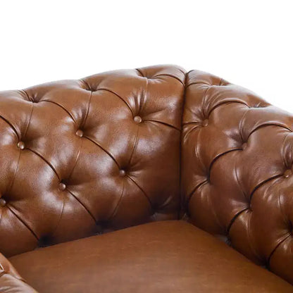 Fauteuil Club Pivotant Capitonnée avec Accoudoirs Ronds, Similicuir Vert Foncé, 181 kg