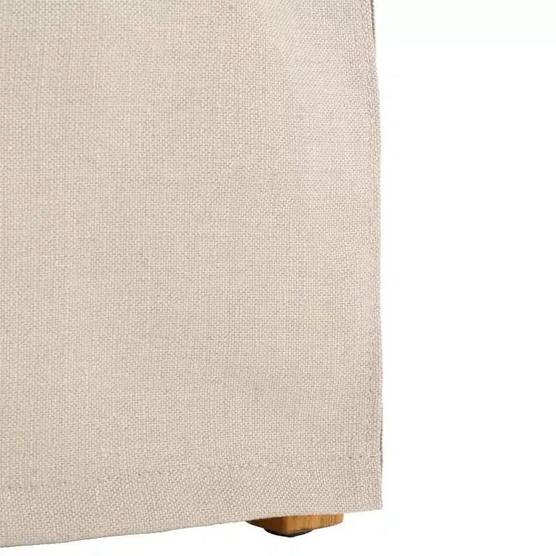Fauteuil d'appoint en lin sable, cadre en bois, coussin en mousse, capacité de 125 kg, aucun assemblage requis
