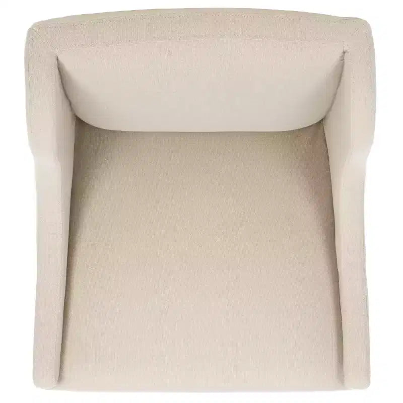 Fauteuil d'appoint en lin sable, cadre en bois, coussin en mousse, capacité de 125 kg, aucun assemblage requis