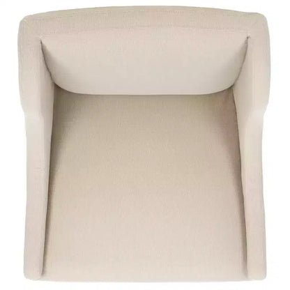 Fauteuil d'appoint en lin sable, cadre en bois, coussin en mousse, capacité de 125 kg, aucun assemblage requis