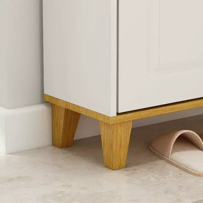 Meuble de rangement à chaussures blanc de 90 cm avec compartiments pliables et tiroir, pour plus de 20 paires