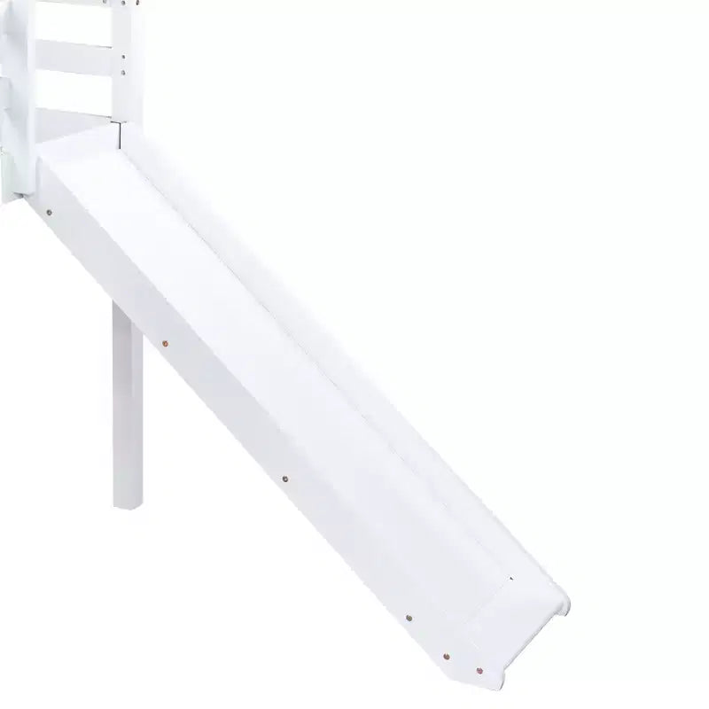 Lit superposé King avec barrière de sécurité, tiroirs à fermeture douce et bois d'hévéa massif, capacité de 363 kg