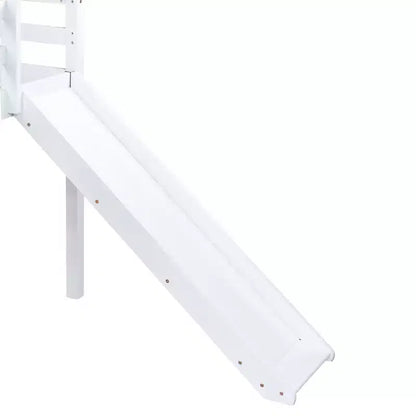 Lit superposé King avec barrière de sécurité, tiroirs à fermeture douce et bois d'hévéa massif, capacité de 363 kg