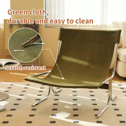 Fauteuil d'appoint moderne surdimensionné et rembourré avec cadre en métal, capacité de 158 kg, sans accoudoirs