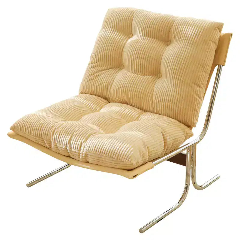 Fauteuil d'appoint moderne surdimensionné et rembourré avec cadre en métal, capacité de 158 kg, sans accoudoirs