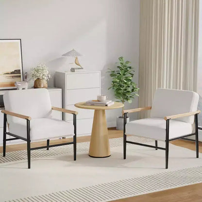 Fauteuil d'appoint du milieu du siècle, Rembourré, Coussins épais, Structure en fer, Capacité de 136 kg