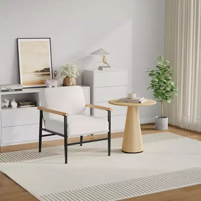 Fauteuil d'appoint du milieu du siècle, Rembourré, Coussins épais, Structure en fer, Capacité de 136 kg