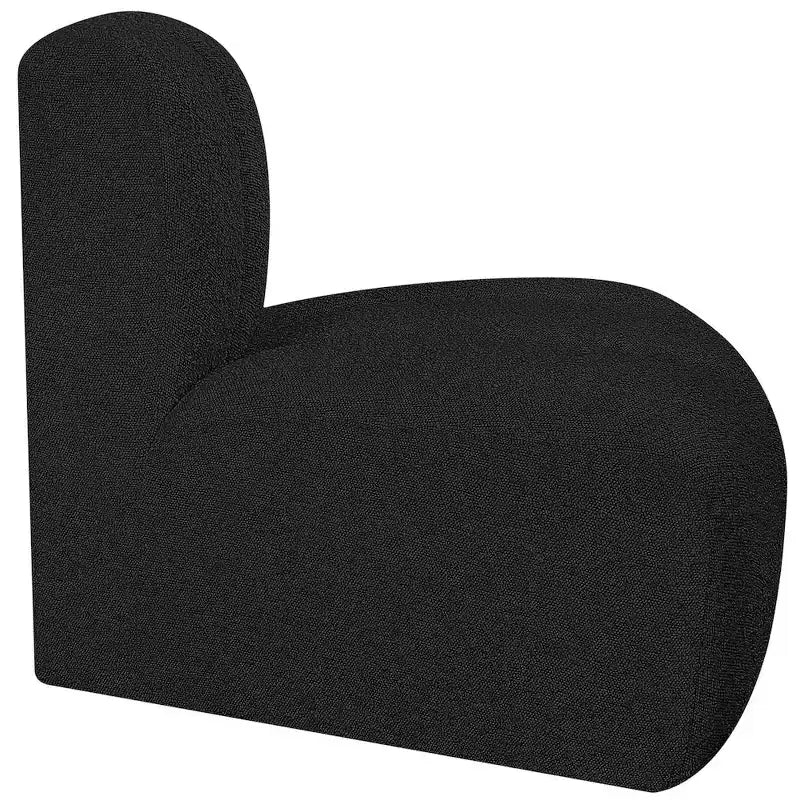 Fauteuil d'angle Arc Boucle en tissu, capitonnage à canaux, capacité de 136 kg, aucun assemblage requis