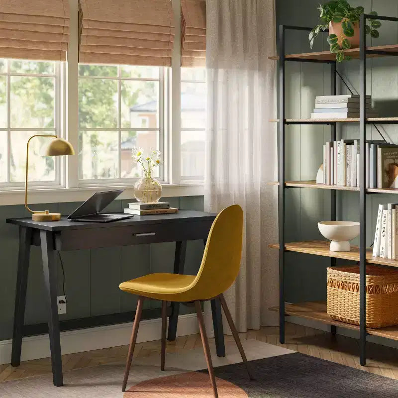 Bureau en bois avec tiroir, cadre en bois dur, 42"L x 20"P x 30"H, supporte 75 lb