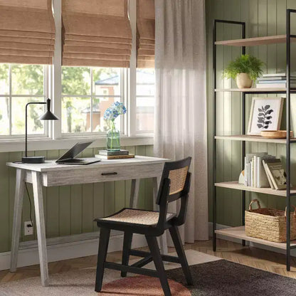 Bureau en bois avec tiroir, cadre en bois dur, 42"L x 20"P x 30"H, supporte 75 lb