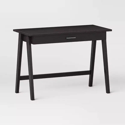 Bureau en bois avec tiroir, cadre en bois dur, 42"L x 20"P x 30"H, supporte 75 lb